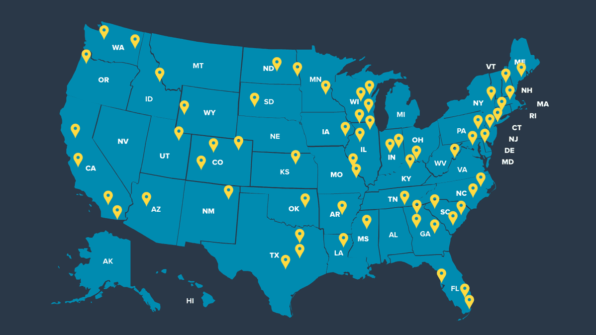 DreamBox Footprint Map